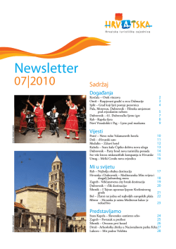 Newsletter - Hrvatska turistička zajednica