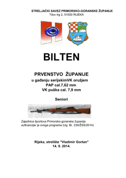 BILTEN - streljački savez primorsko goranske županije