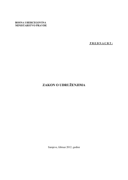 Prijedlog Zakona o udruženjima