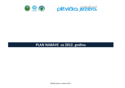 PLAN NABAVE za 2012. godinu