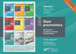 Dani prometnica EU fondovi i projekti prometne infrastrukture