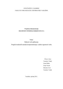 Slabosti web aplikacija: Pregled modernih metoda kompromitiranja i