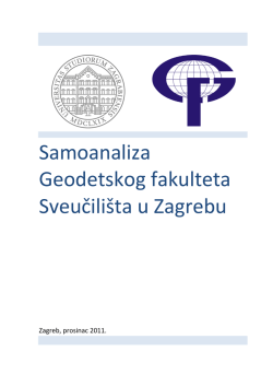 Samoanaliza Geodetskog fakulteta - Geodetski fakultet