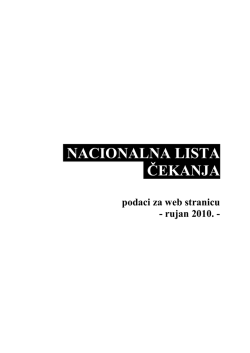 NACIONALNA LISTA ČEKANJA
