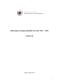 Industrijska strategija Republike Hrvatske 2014. &ndash; 2020 - e