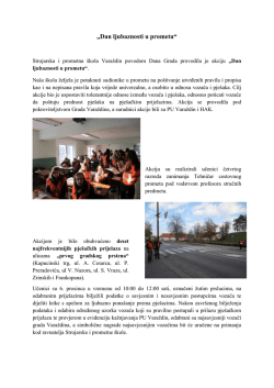 „Dan ljubaznosti u prometu“ - Strojarska i prometna škola Varaždin