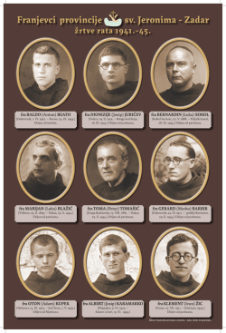Franjevci provincije sv. Jeronima - Zadar