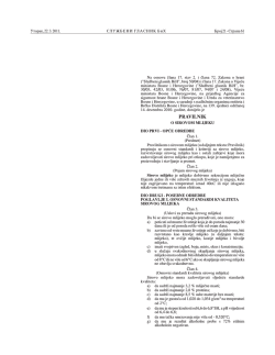 Pravilnik o sirovom mlijeku - Agencija za sigurnost hrane Bosne i