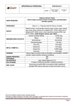 SPECIFIKACIJA PROIZVODA
