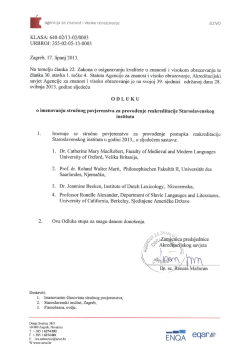 Akreditacijska preporuka (PDF)