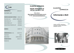 Knjižica obavijesti - klasicnagimnazija.org