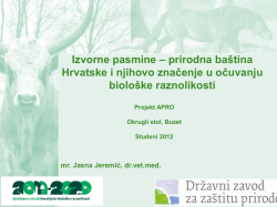 Izvorne pasmine &ndash; prirodna ba&scaron;tina Hrvatske i njihovo značenje u