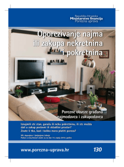 Oporezivanje najma ili zakupa nekretnina i pokretnina