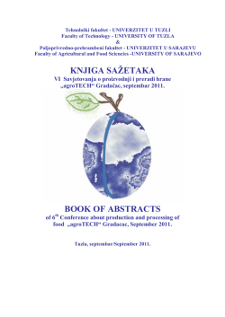 agroTECH 2011 - Univerzitet u Tuzli