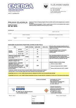 Prijava izlaganja za HR, SR,