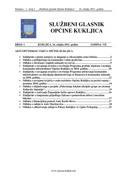 Broj 1 za 2011 godinu