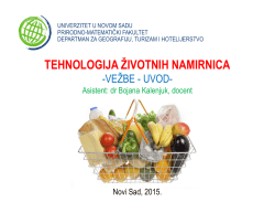 tehnologija životnih namirnica tehnologija životnih namirnica