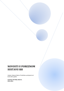 novosti u poreznom sustavu 2015