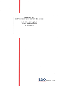 Revizorsko izvje&scaron;će 2012