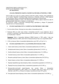 Analiza - Udruzenje/udruga poslodavaca komunalne privrede u FBiH