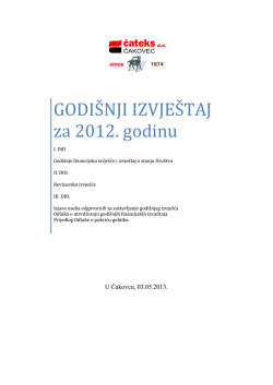 Godišnje izvješće 2012