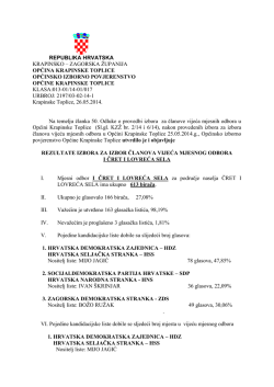 Objava rezultata izbora &ndash; ovdje preuzmi pdf