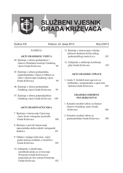 Službeni vjesnik 02/13