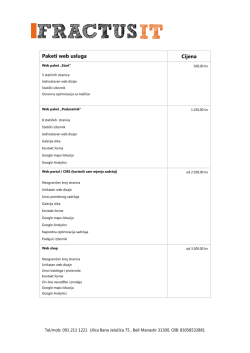 Paketi web usluga Cijena