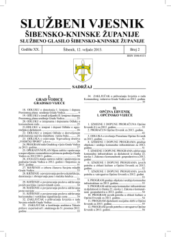 Službeni vjesnik - &Scaron;ibensko