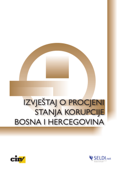 izvje&scaron;taj o procjeni stanja korupcije bosna i hercegovina