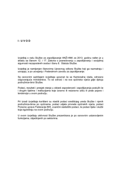 I-UVOD - Služba za zapo&scaron;ljavanje HNŽ/K