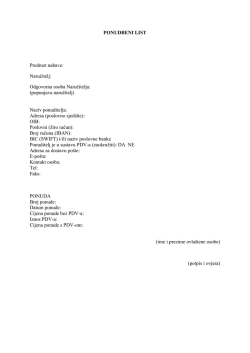 Naziv ponuditelja - Zavod za hitnu medicinu Osječko