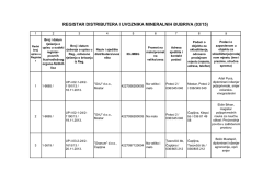 REGISTAR DISTRIBUTERA I UVOZNIKA MINERALNIH ĐUBRIVA