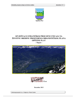 izvještaj o strateškoj procjeni uticaja na životnu sredinu prostorno