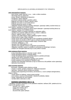 Generalni remont CNC - Mas.Tech.