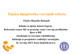 Timska dijagnostika razvojnih te&scaron;koća
