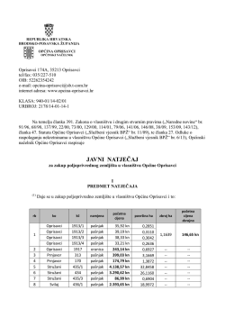 tekst natječaja - Općina Oprisavci