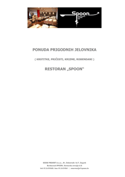 ponuda prigodnih jelovnika restoran &bdquo;spoon&ldquo;