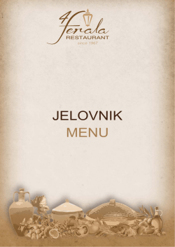Pogledajte jelovnik u PDF formatu