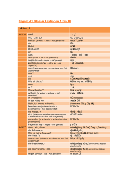 Magnet A1 Griechisches Glossar der Lektionen 1