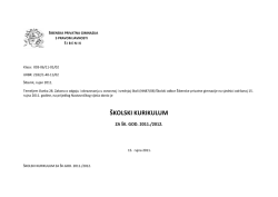 &Scaron;KOLSKI KURIKULUM - &Scaron;ibenska privatna gimnazija