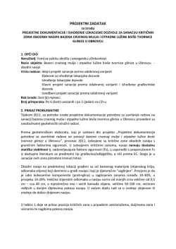 projektni zadatak - Fond za za&scaron;titu okoli&scaron;a i energetsku učinkovitost