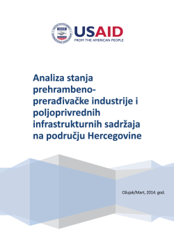 Analiza stanja prehrambeno-prerađivačke