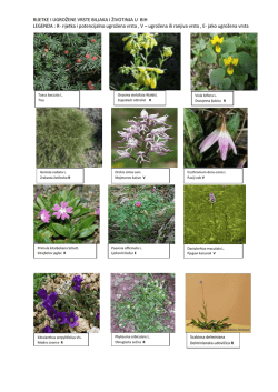 RIJETKE I UGROŽENE VRSTE BILJAKA I ŽIVOTINJA U BIH