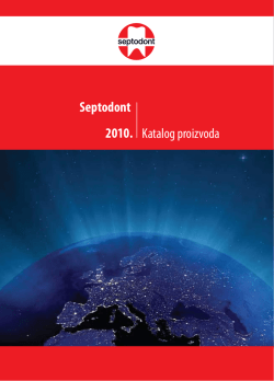 Septodont 2010. Katalog proizvoda