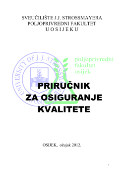 priručnik - Poljoprivredni fakultet u Osijeku