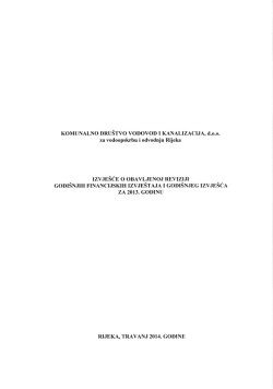 4. Izvje&scaron;će o obavljenoj reviziji financijskih izvje&scaron;taja za 2013.