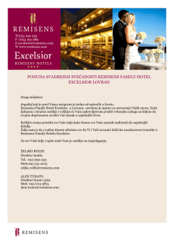 ponuda svadbenih svečanosti remisens family hotel excelsior lovran