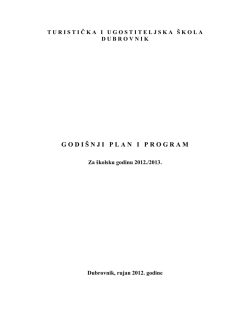T U R I S T I Č K A   I   U G O S T I T E L J S K A   &Scaron; K O L A