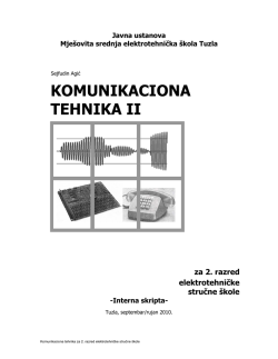 komunikaciona tehnika ii - Mje&scaron;ovita srednja tehnička &scaron;kola Travnik